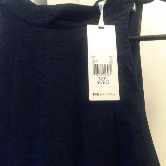 Navy tiered Midi dress NWT - Picture 2 of 3